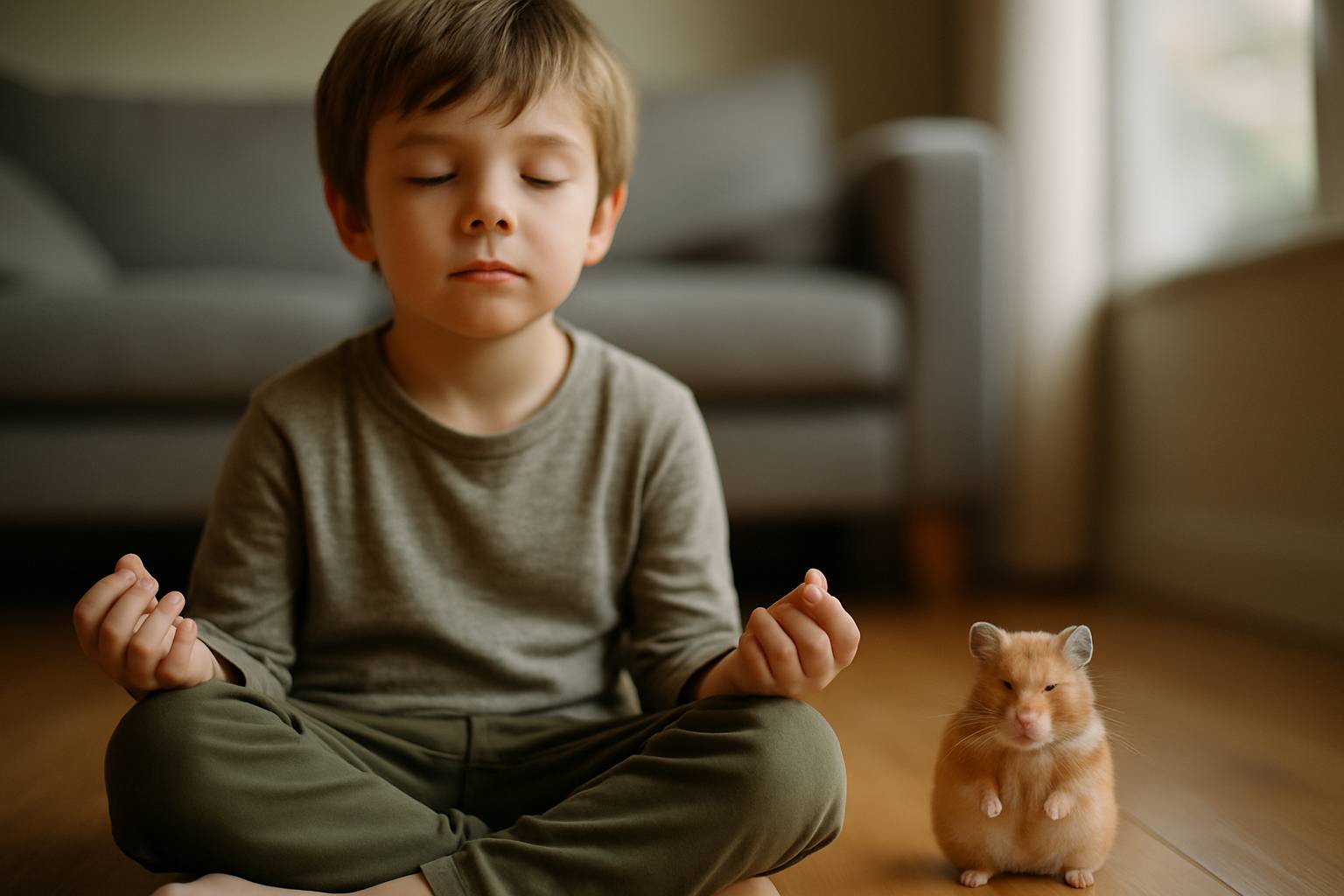 Quand mon enfant a médité… et que son hamster a demandé une séance aussi !